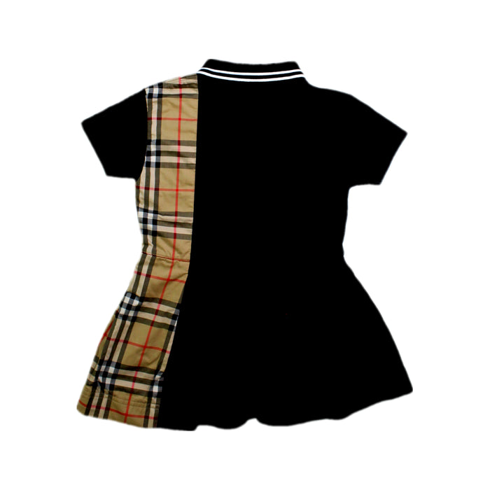 A Black Short Sleeve Dresses from Burberry in size 2T for girl. (Back View)