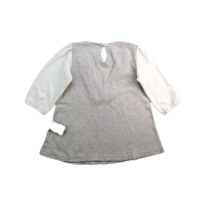 A Grey Long Sleeve Dresses from Natures Purest in size 6-12M for girl. (Back View)