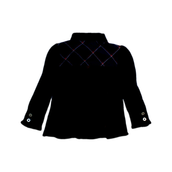 A Black Long Sleeve Polos from Ferrari in size 6-12M for girl. (Back View)
