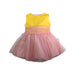 A Yellow Sleeveless Dresses from I Pinco Pallino in size 2T for girl. (Front View)