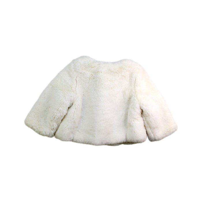 A Ivory Lightweight Jackets from Momonittu in size 3-6M for girl. (Back View)