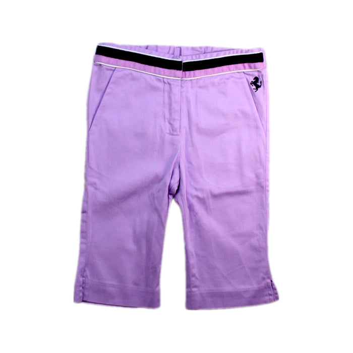 A Purple Casual Pants from Ferrari in size 2T for girl. (Front View)