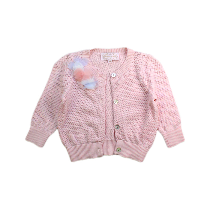 A Pink Cardigans from Nicholas & Bears in size 12-18M for girl. (Front View)