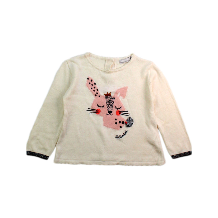 A Pink Long Sleeve Tops from Catimini in size 6-12M for girl. (Front View)