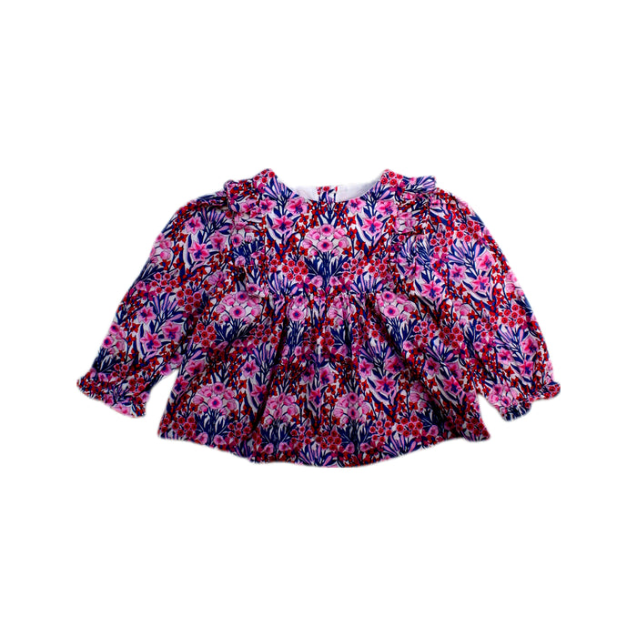 A Pink Long Sleeve Tops from Jacadi in size 6-12M for girl. (Front View)