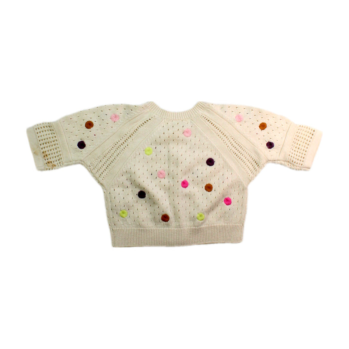 A Beige Cardigans from Burberry in size 12-18M for girl. (Back View)
