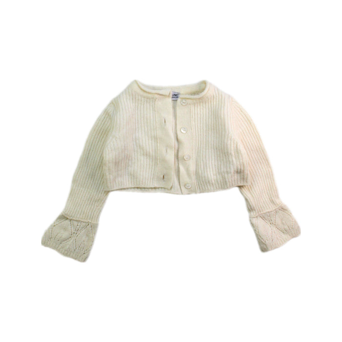 A Ivory Cardigans from I Pinco Pallino in size 6-12M for girl. (Front View)