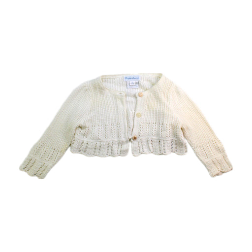 A Ivory Cardigans from Ralph Lauren in size 3-6M for girl. (Front View)