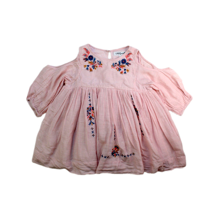 A Pink Long Sleeve Dresses from Nellystella in size 2T for girl. (Front View)
