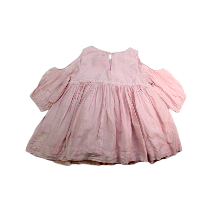 A Pink Long Sleeve Dresses from Nellystella in size 2T for girl. (Back View)
