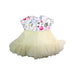 A White Short Sleeve Dresses from Monnalisa in size 2T for girl. (Front View)