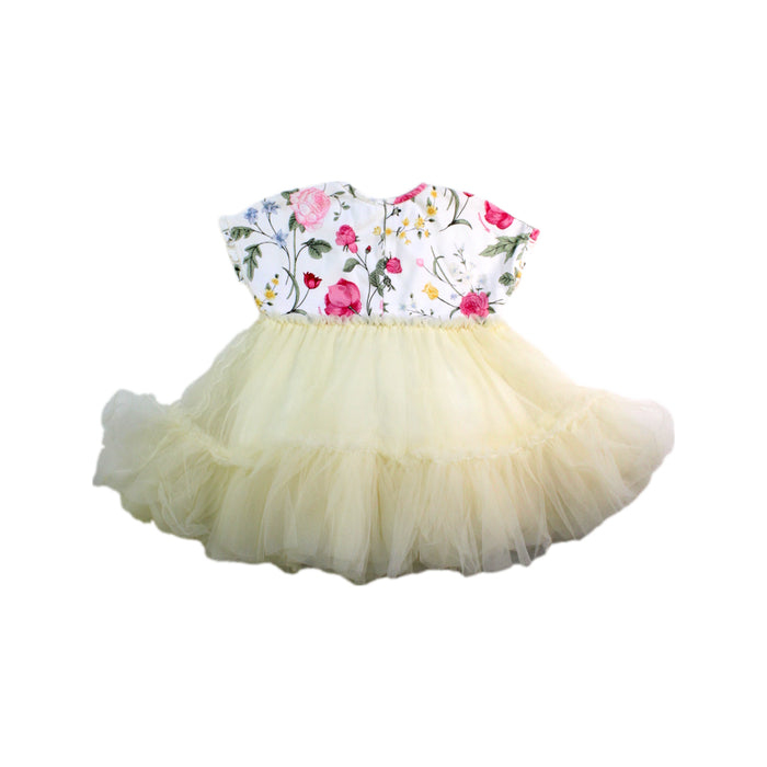 A White Short Sleeve Dresses from Monnalisa in size 2T for girl. (Back View)