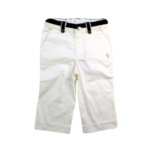 A White Dress Pants from Ferrari in size 6-12M for girl. (Front View)