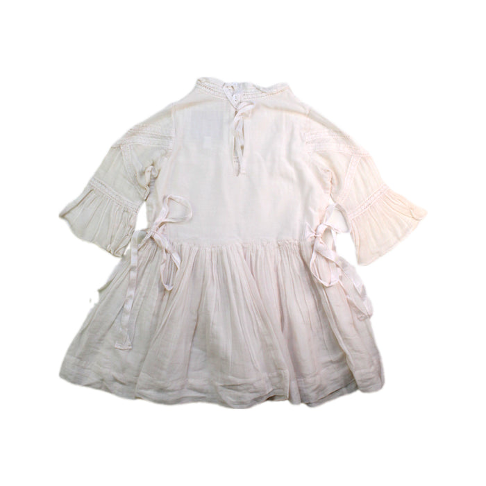 A Ivory Long Sleeve Dresses from Nellystella in size 2T for girl. (Back View)