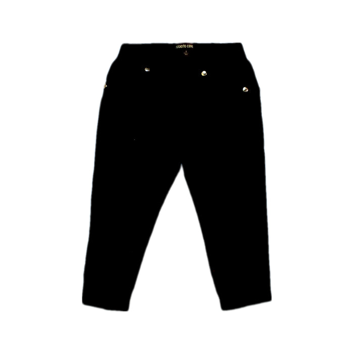 A Black Casual Pants from Roberto Cavalli in size 2T for girl. (Front View)