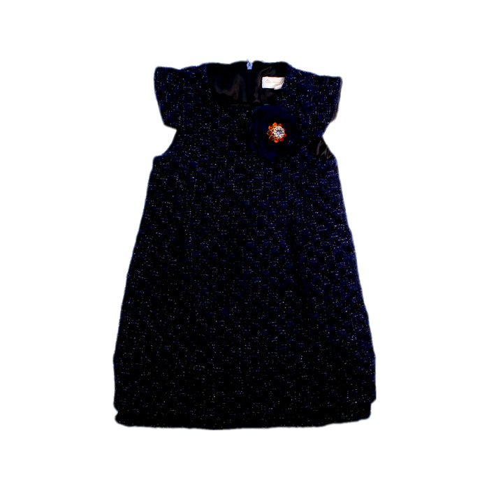 A Navy Sleeveless Dresses from Bleu Comme Gris in size 2T for girl. (Front View)