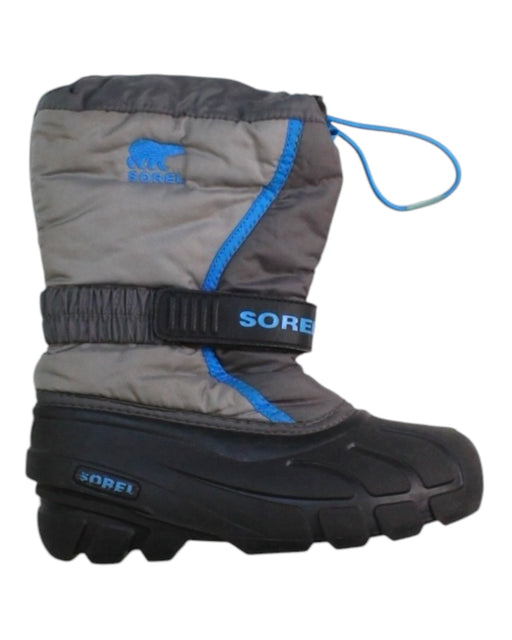 A Blue Ski Boots from Sorel in size 6T for boy. (Front View)