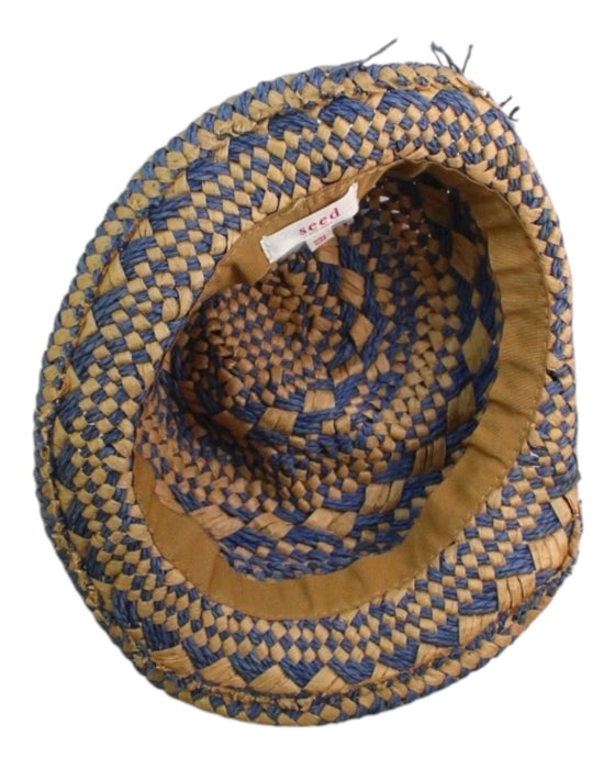 A Blue Sun Hats from Seed in size 6T for neutral. (Back View)