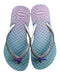 A Purple Flip Flops from Havaianas in size 6T for girl. (Back View)