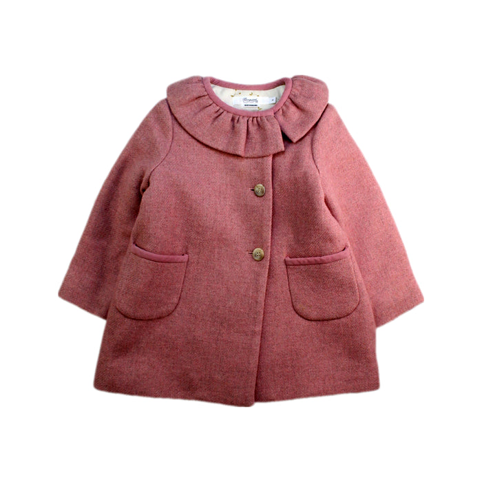 A Pink Coats from Bonpoint in size 3T for girl. (Front View)