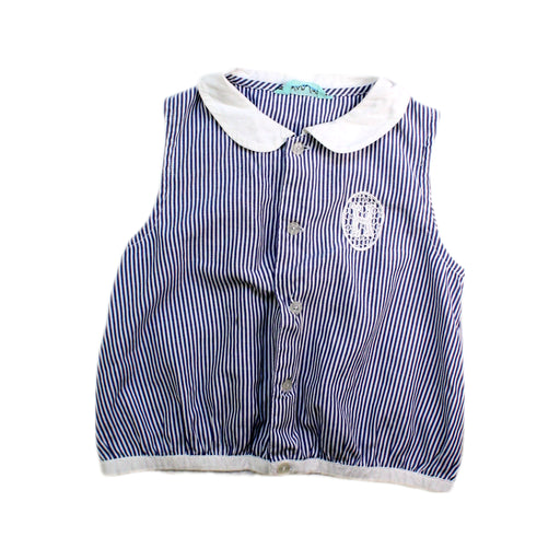 A Blue Sleeveless Shirts from Hakka in size 5T for girl. (Front View)