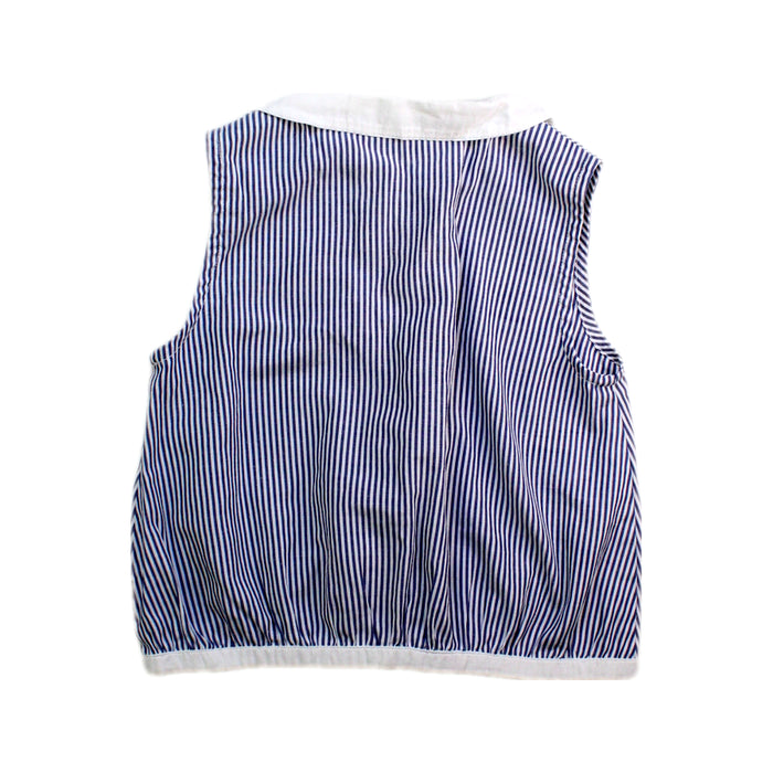 A Blue Sleeveless Shirts from Hakka in size 5T for girl. (Back View)