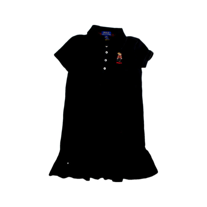A Black Short Sleeve Dresses from Polo Ralph Lauren in size 6T for girl. (Front View)