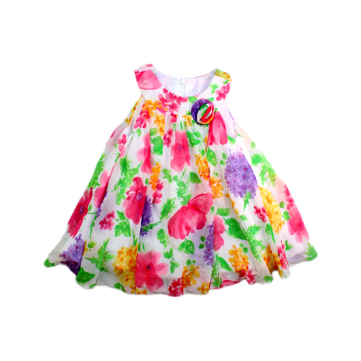 A Multicolour Sleeveless Dresses from American Princess in size 12-18M for girl. (Front View)