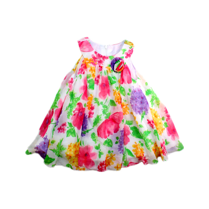A Multicolour Sleeveless Dresses from American Princess in size 12-18M for girl. (Front View)