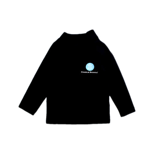A Black Rash Guards from Charlie Banana in size 6-12M for neutral. (Front View)