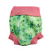 A Green Swim Diapers from Splash About in size 6-12M for girl. (Back View)