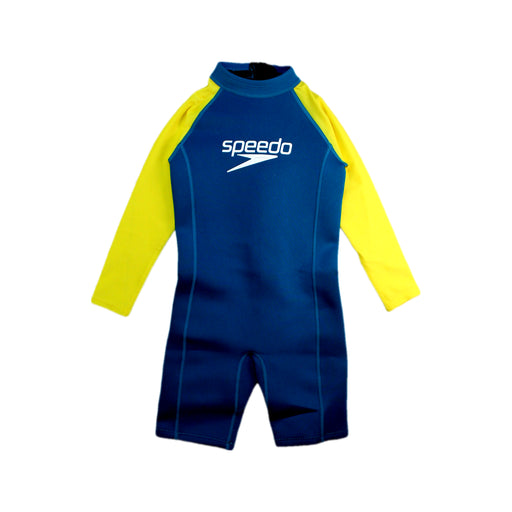 A Blue Wetsuits from Speedo in size 4T for neutral. (Front View)