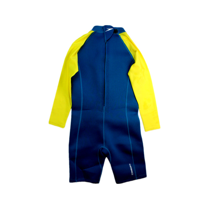 A Blue Wetsuits from Speedo in size 4T for neutral. (Back View)