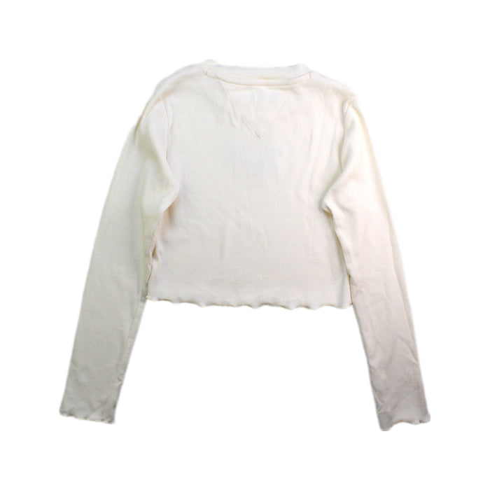 A Ivory Long Sleeve Tops from Tommy Hilfiger in size 4T for girl. (Back View)