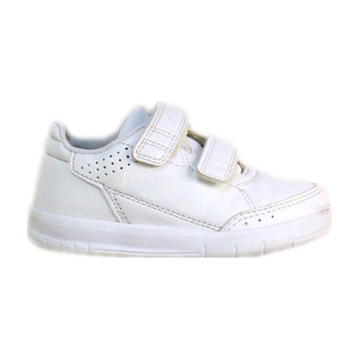 A White Sneakers from Adidas in size 18-24M for neutral. (Front View)
