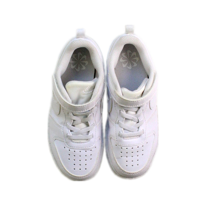A White Sneakers from Nike in size 5T for neutral. (Back View)