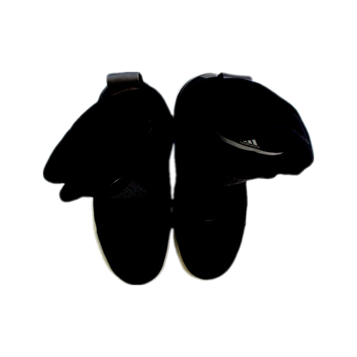 A Black Winter Boots from Adidas in size 11Y for girl. (Back View)