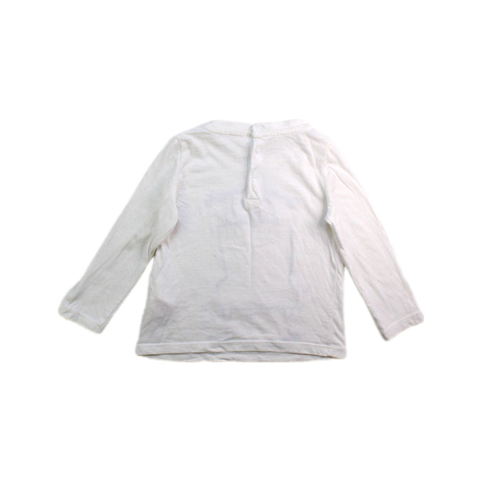 A White Long Sleeve T Shirts from DPAM in size 12-18M for boy. (Back View)