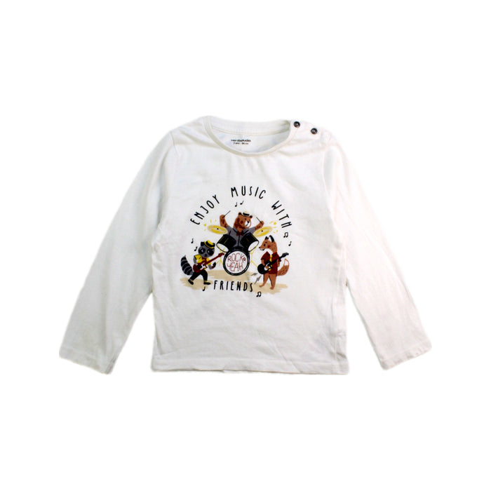 A White Long Sleeve T Shirts from Vertbaudet in size 2T for boy. (Front View)