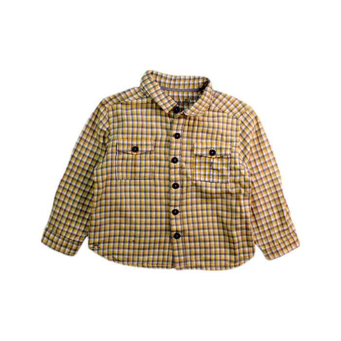 A Yellow Long Sleeve Shirts from Chateau de Sable in size 18-24M for boy. (Front View)