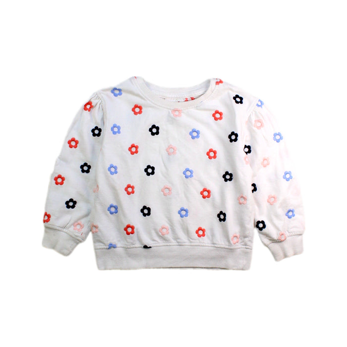 A White Crewneck Sweatshirts from Seed in size 4T for girl. (Front View)