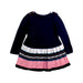 A Navy Sweater Dresses from Jacadi in size 3T for girl. (Front View)