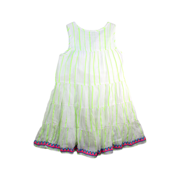 A White Sleeveless Dresses from Hatley in size 7Y for girl. (Back View)