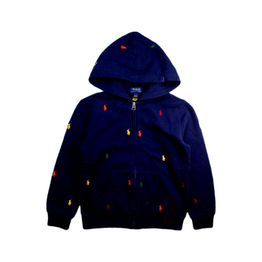 A Navy Hooded Sweatshirts from Polo Ralph Lauren in size 7Y for neutral. (Front View)