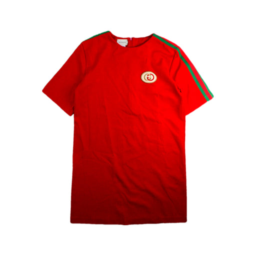 A Red Short Sleeve Dresses from Gucci in size 12Y for girl. (Front View)