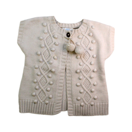 A Ivory Cardigans from Jacadi in size 6T for girl. (Front View)