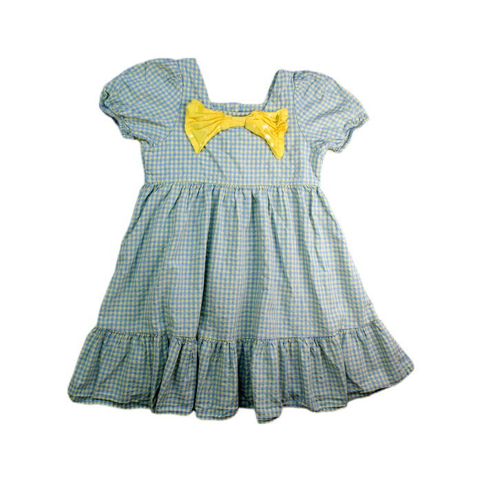 A Blue Short Sleeve Dresses from Balabala in size 5T for girl. (Front View)