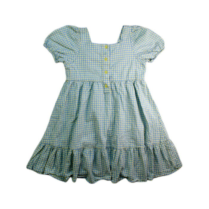 A Blue Short Sleeve Dresses from Balabala in size 5T for girl. (Back View)