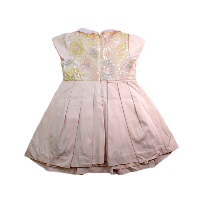 A Pink Short Sleeve Dresses from Bonpoint in size 4T for girl. (Back View)