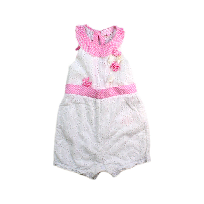 A Pink Sleeveless Rompers from Nicholas & Bears in size 6-12M for girl. (Front View)